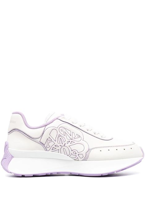 White And Lilac Sprint Runner Sneakers ALEXANDER MCQUEEN | 687995-WIC9K8888