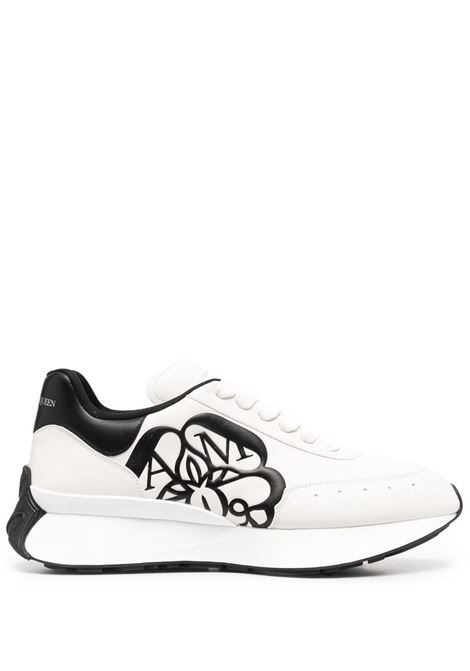 White And Black Sprint Runner Sneakers ALEXANDER MCQUEEN | 691342-WIC959061