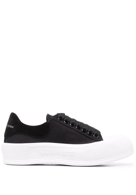 Black And White Lace-Up Skate Sneakers ALEXANDER MCQUEEN | 697120-W4MV71070