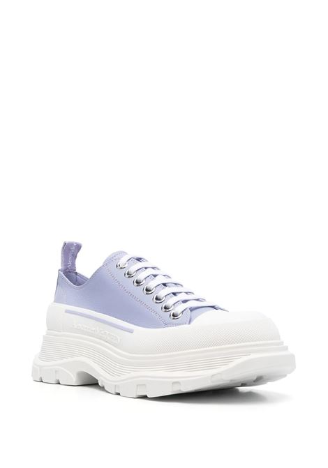 Lilac And White Tread Slick Laced Shoes ALEXANDER MCQUEEN | 702042-WHZ625439