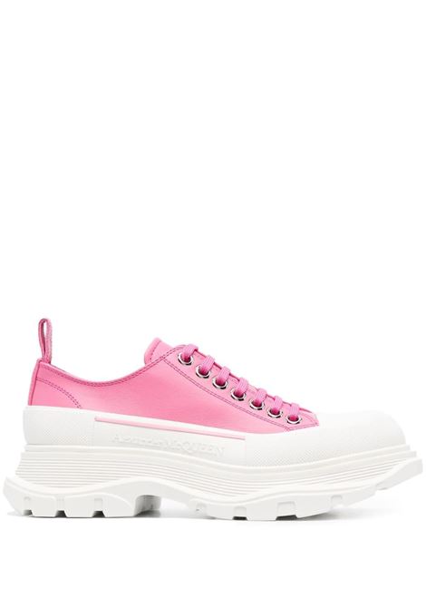 Pink And White Tread Slick Laced Shoes ALEXANDER MCQUEEN | 702042-WHZ625544