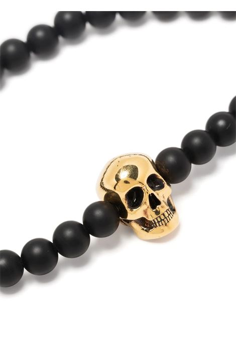 Skull Bracelet With Black Pearls ALEXANDER MCQUEEN | 706979-1AAND1020