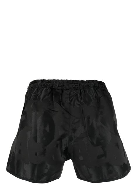 McQueen Graffiti Swim Shorts In Black ALEXANDER MCQUEEN | 726554-4405Q1078