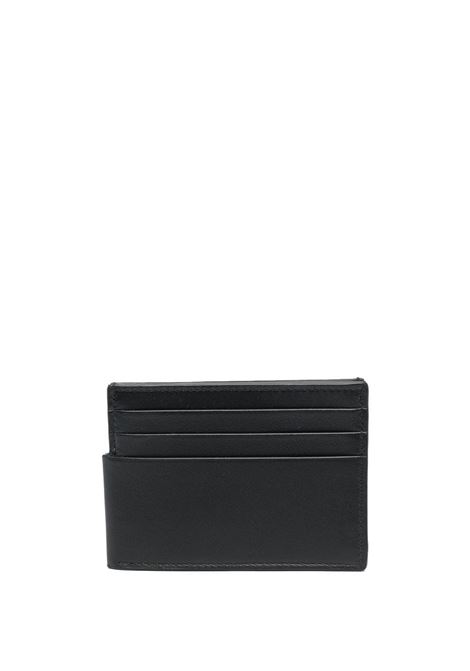 Double Card Holder In Black Leather With Logo ALEXANDER MCQUEEN | 726564-1AAJO1000
