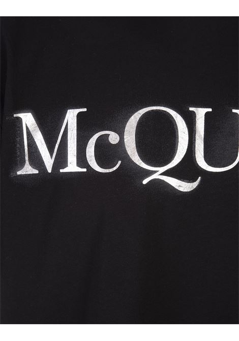 T-Shirt Oversize McQueen Nera e Argento ALEXANDER MCQUEEN | 727266-QUZ080901