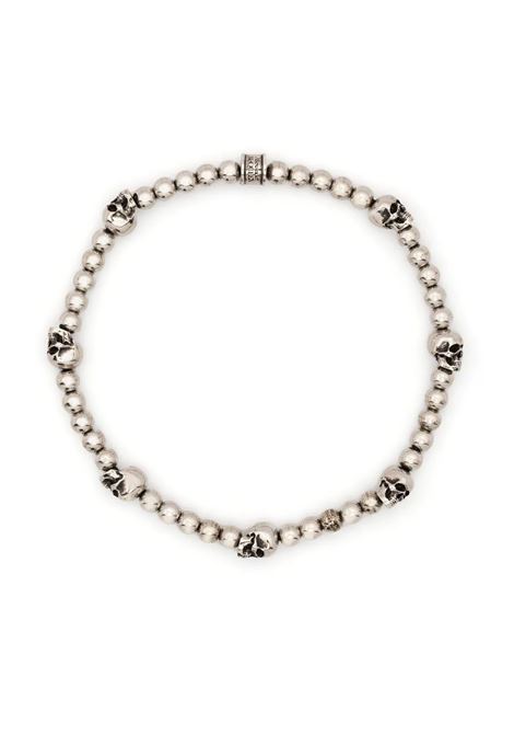 Bracciale Skull Beads In Argento Anticato ALEXANDER MCQUEEN | 728464-J160Y0446