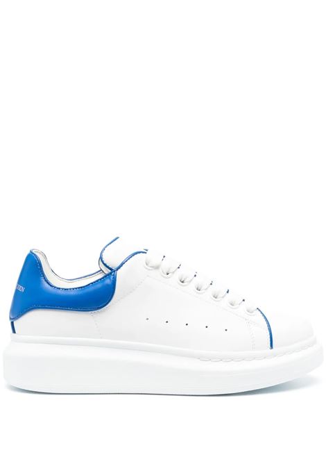 White Oversize Sneakers With Blue Stitching ALEXANDER MCQUEEN | 733003-WHJE58806