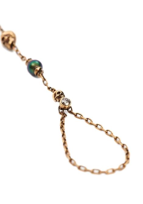 Hand Jewel Skull Pearl in Antiqued Gold  ALEXANDER MCQUEEN | 734748-I170A2375