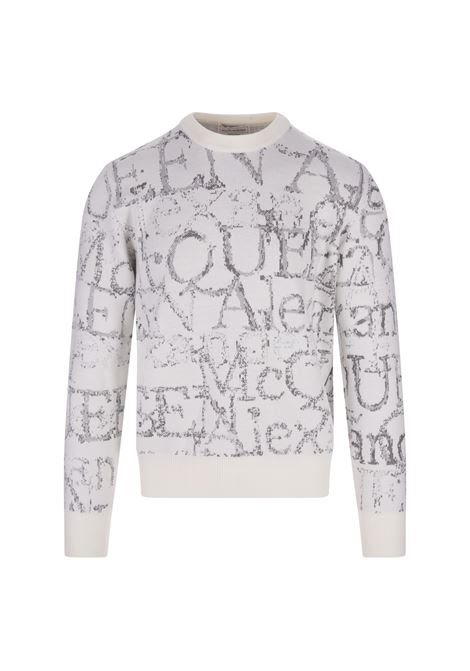 White Sweater With All-Over Logo ALEXANDER MCQUEEN | 736658-Q1XHJ9364