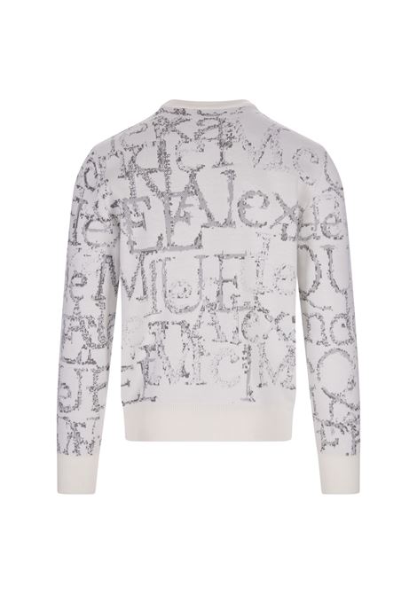 White Sweater With All-Over Logo ALEXANDER MCQUEEN | 736658-Q1XHJ9364