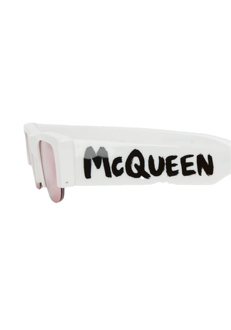 Occhiali Da Sole Slashed McQueen Graffiti Bianchi ALEXANDER MCQUEEN | 736850-J07499036