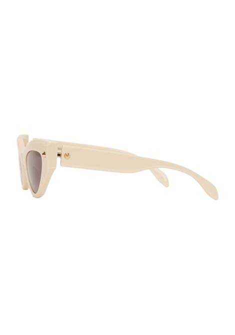 Spike Studs Cat-Eye Sunglasses in Ivory  ALEXANDER MCQUEEN | 736854-J07499134