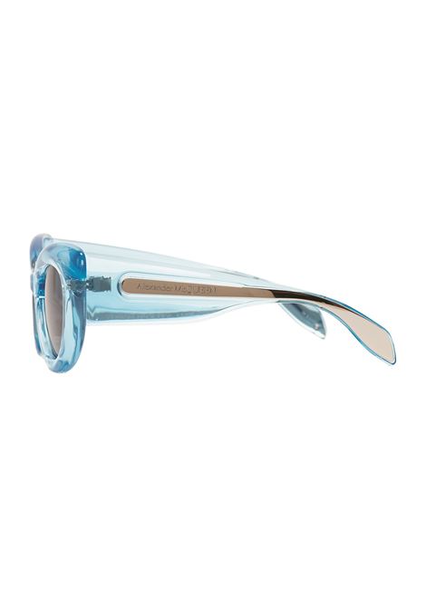 The Curve Cat-Eye Sunglasses in Light Blue ALEXANDER MCQUEEN | 736856-J07524200
