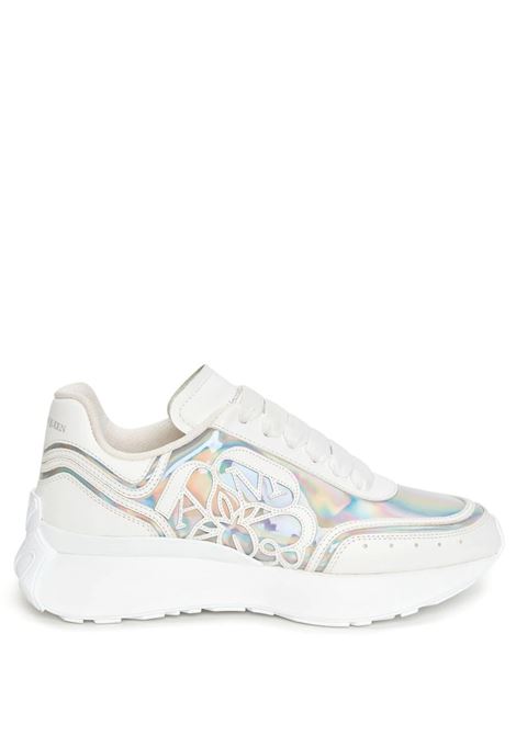 White And Silver Sprint Runner Sneakers ALEXANDER MCQUEEN | 742738-W4K538113