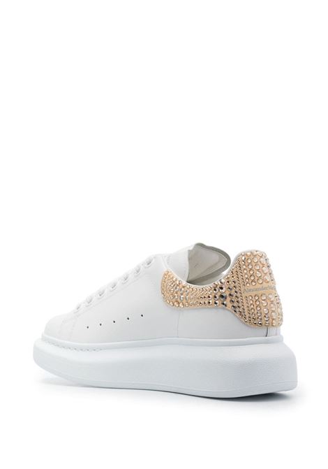 White Oversize Sneakers With Jewelled Beige Spoiler ALEXANDER MCQUEEN | 744472-WIDJE8814