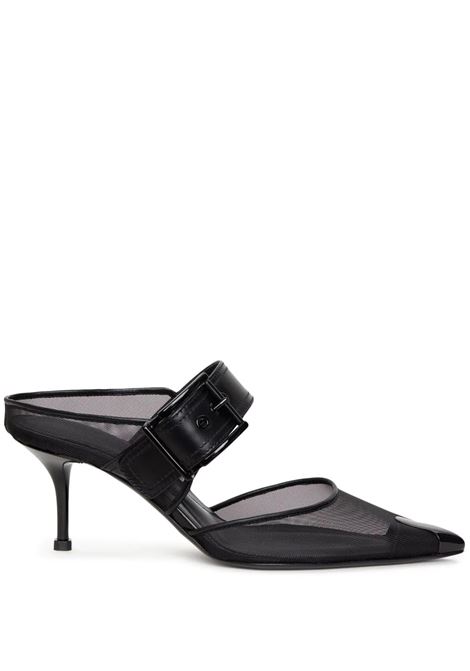 Punk Sandal With Buckle in Black ALEXANDER MCQUEEN | 744485-W4AB21000