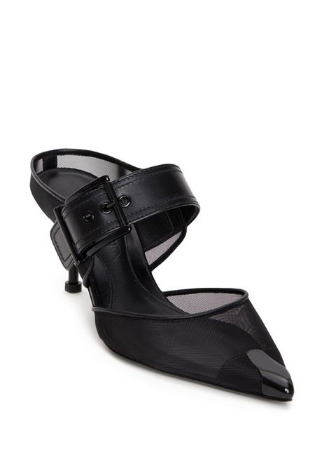 Punk Sandal With Buckle in Black ALEXANDER MCQUEEN | 744485-W4AB21000