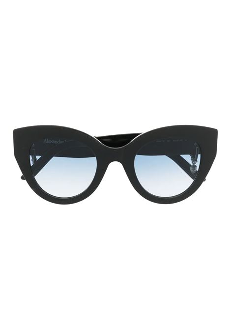 Skull Pendant Jewelled Cat-Eye Sunglasses In Black ALEXANDER MCQUEEN | 744520-J07491041
