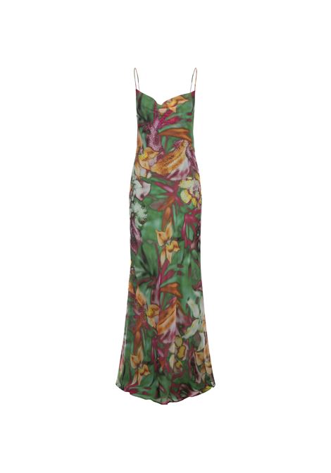 Tropical Mix Silk Isabelle Long Dress THE ANDAMANE | TM130132CTNP196