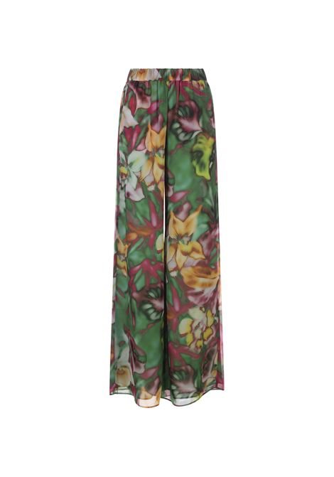 Tropical Mix Silk Palazzo Trousers THE ANDAMANE | TM130425BTNP196