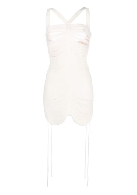 White Mini Dress With Drawstring ANDREADAMO | ADSS23DR079474730474