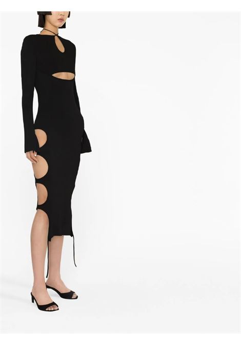 Black Midi Dress With Cut-Out ANDREADAMO | ADSS23DR219472680473