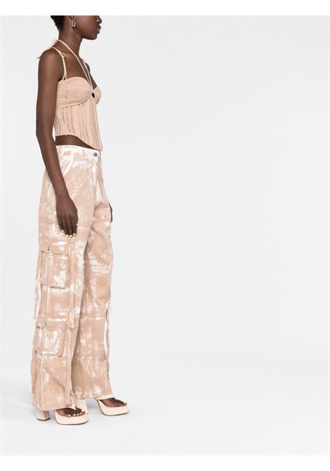 Cargo Pants In Beige Washed Cotton Drill ANDREADAMO | ADSS23PA149512721272