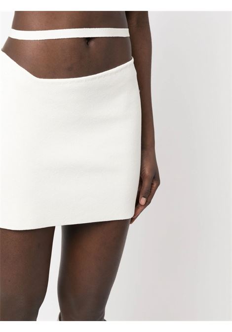 White Stretch Knit Mini Skirt ANDREADAMO | ADSS23SK119472680474