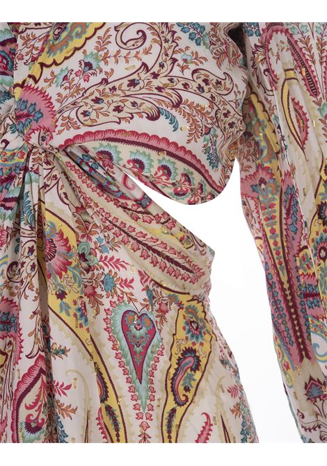 Elisa Mini Dress In Cashmere Printed Ivory ANJUNA | ELISA.BH/GCACHEMIRE AVORIO