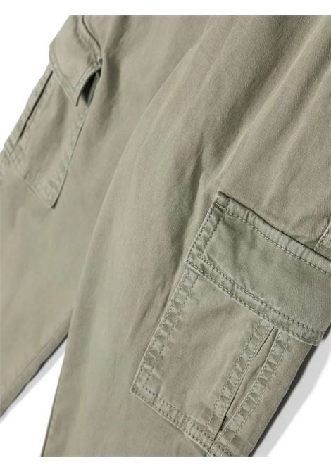 Moss Green Gabardine Cargo Trousers ASPESI KIDS | S23002PLC6048544