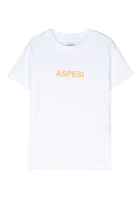 White T-Shirt With Aspesi Print ASPESI KIDS | S23008TSM01220121