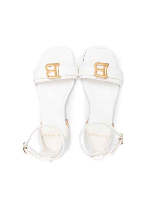 White Sandal With Gold Balmain Logo BALMAIN KIDS | BS0B56-Z1436100OR
