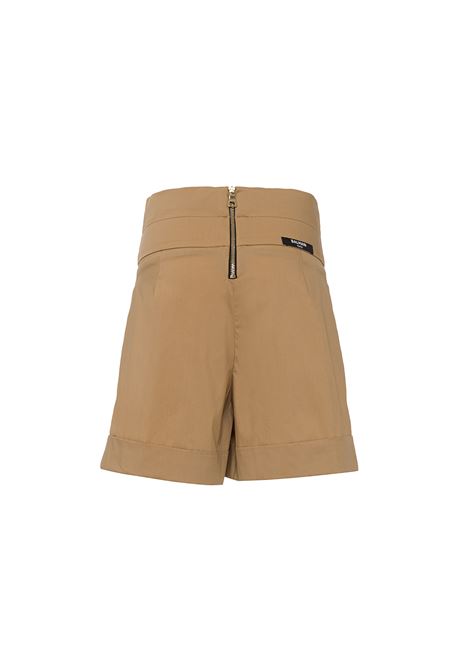 Beige High Waisted Shorts With Buttons BALMAIN KIDS | BS6D19-P0277112
