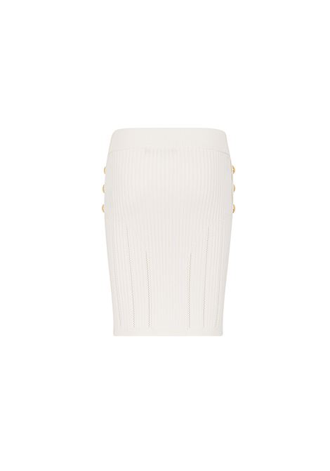 Ivory Midi Skirt With Buttons BALMAIN KIDS | BS7A91-X0068100AV