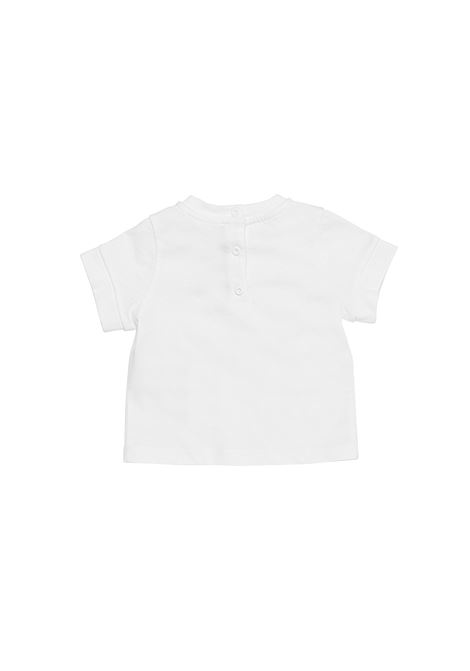 White T-Shirt With Contrasting Logo BALMAIN KIDS | BS8571-Z0082100NE