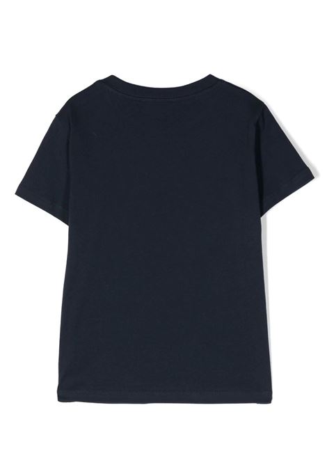 T-Shirt Blu Con Logo e Bottoni BALMAIN KIDS | BS8Q41-Z0057649