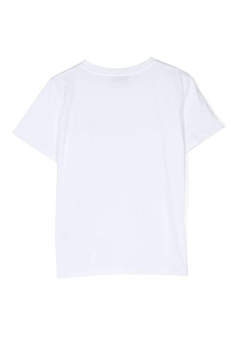 T-Shirt Bianca Con Logo Dorato BALMAIN KIDS | BS8R01-Z0082100OR