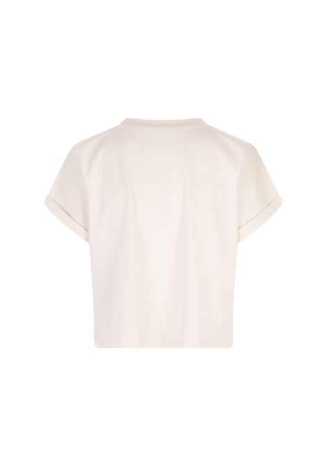 T-Shirt Corta Con Stampa Pastel BALMAIN | AF0EE000GC71GMR