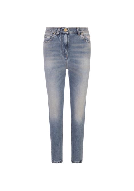 Jeans Skinny In Denim Blu Chiaro BALMAIN | AF0MG006DC996FF