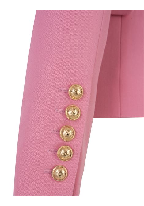 Pink Wool Double-Breasted Blazer BALMAIN | AF0SG000WB054AY
