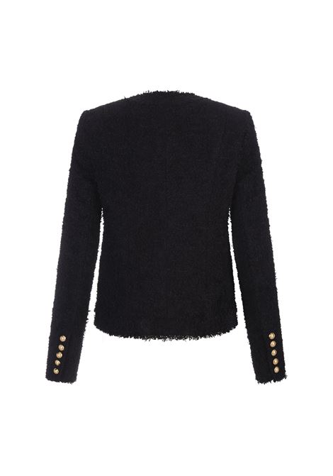 Black Tweed Tailored Blazer BALMAIN | AF0SK140XC670PA