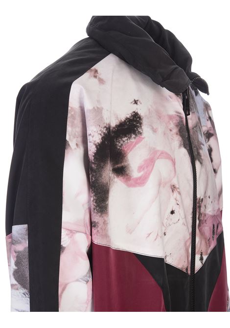 Black Sports Jacket With Pastel Print BALMAIN | AH0TG185XF30ADJ