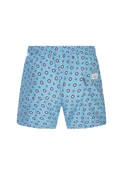 Swim Shorts Azzurri Con Pattern Fiori Geometrici BARBA | ENEA353100001