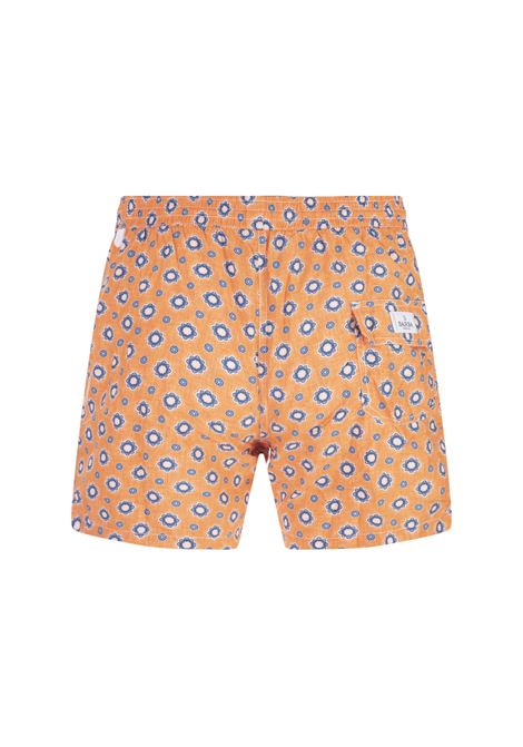 Swim Shorts Arancioni Con Pattern Fiori Geometrici BARBA | ENEA353100002