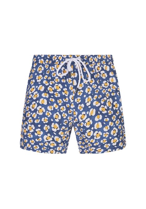Blue Swim Shorts With Floral Pattern BARBA | ENEA353110001