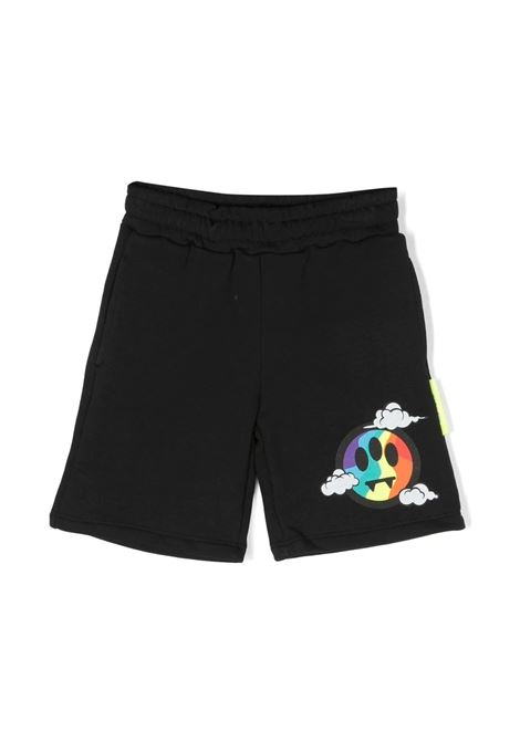 Shorts Neri Con Logo Multicolore Sul Davanti BARROW KIDS | 032961110