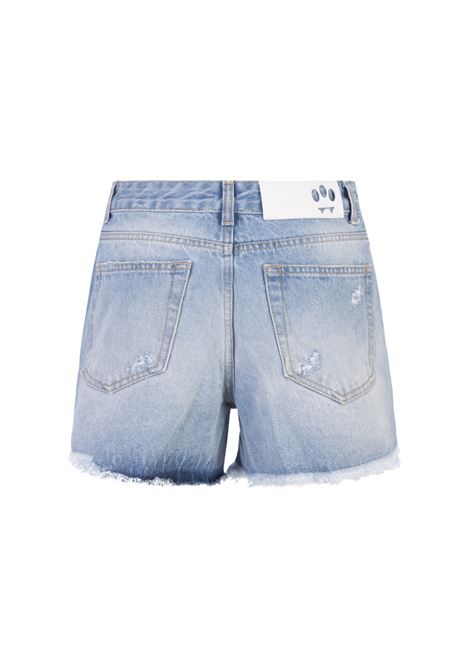 Blue Denim Shorts With Rhinestones BARROW | 033941200