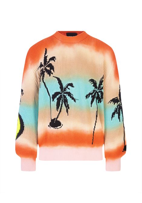 Multicolored Sweater With Logo and Palm Trees BARROW | 033948200