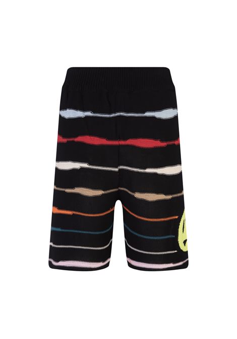 Black Bermuda Shorts with Logo and Multicolour Stripes BARROW | 033955110