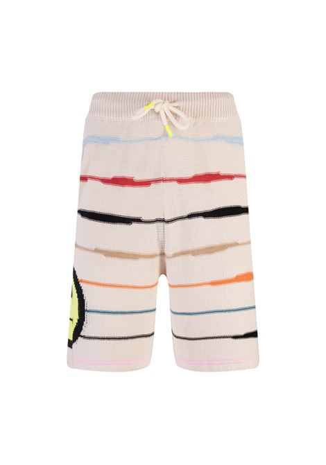 Butter Bermuda Shorts with Logo and Multicolour Stripes BARROW | 033955BW004